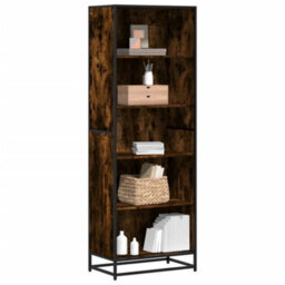 Berkfield Bookcase Smoked Oak 60X35X170.5 Cm Engineered Wood - thumbnail 1