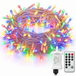 Shopnbits 15M 120 Led Multicolour Fairy Lights, Ip65 Waterproof, 8 Modes Remote Timer, Indoor Outdoor - thumbnail 1