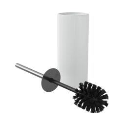 GoodHome Koros White Ceramic, Polypropylene (Pp) & Stainless Steel Toilet Brush & Holder - thumbnail 2