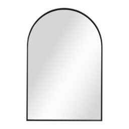 Thehotsale 50Cm X H 75Cm W Arch-Shape Wall Mounted Black Metal Framed Bathroom Mirror Decorative - thumbnail 3
