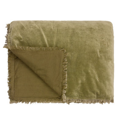 Yard Jaye Fringed Velvet Bedspread - image 1