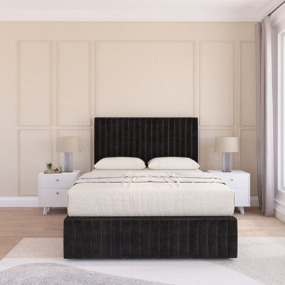 Sloomy Madison Divan Bed Set With 2 Drawers Footend - Plush Velvet - image 1