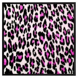 "Andrew Lee Pink Fluffy Leopard (Picutre Frame) / 24X24"" / Oak" - thumbnail 1