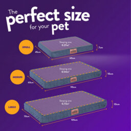 Anti-Anxiety Blue Pet Bed For Dogs - Slumberdown Orthopaedic & Washable, Medium - thumbnail 7