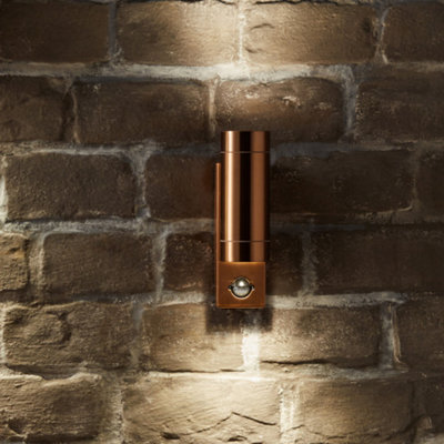 Pacific Lifestyle Dual Copper Pir Wall Light Outdoor Garden Metal Wall Lights - image 1