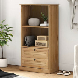 Berkfield Bookcase Vigo 60X35X114.5 Cm Solid Wood Pine - thumbnail 1
