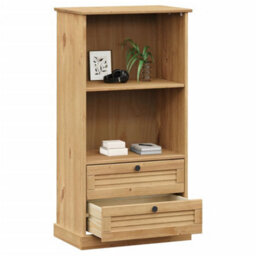 Berkfield Bookcase Vigo 60X35X114.5 Cm Solid Wood Pine - thumbnail 3