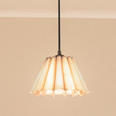 Valuelights Lauren Grey Fabric Pleated Scallop Edge Tapered Ceiling Floor Table Lamp Shade And Bulb (D)25Cm - image 1