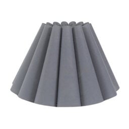 Valuelights Lauren Grey Fabric Pleated Scallop Edge Tapered Ceiling Floor Table Lamp Shade And Bulb (D)25Cm - thumbnail 2