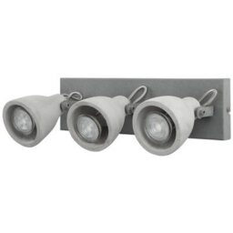 Beliani Three-Light Wall Lamp Grey Concrete Industrial Sconce With Adjustable Arms, W36 X D15 X H10Cm - thumbnail 5