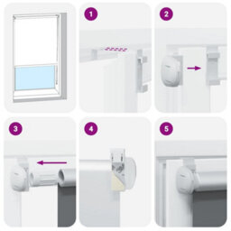 Berkfield Roller Blind Blackout White 50X175 Cm Fabric Width 45.7 Cm Polyester - thumbnail 5
