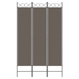 Berkfield 3-Panel Room Divider Anthracite 120X200 Cm Fabric - thumbnail 3
