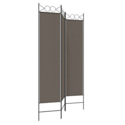 Berkfield 3-Panel Room Divider Anthracite 120X200 Cm Fabric - thumbnail 5