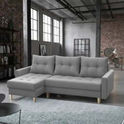 Bodo Modern Scandi Sofa Comfortable Fabric Upholstered Settee Minimalist 3 Seater Couch For Living Room Grey - thumbnail 1