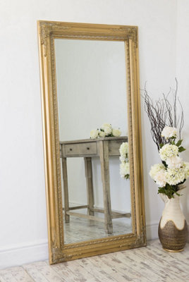 Mirroroutlet Caspian Vintage Gold Antique Design Full Length Mirror 178 X 87 Cm - image 1