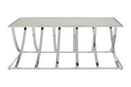 Orsina Convenient Spacious Silver Coffee Table, Luxe Design Decorative Table, Sleek Metallic Chrome Finish Table - thumbnail 6