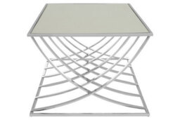 Orsina Convenient Spacious Silver Coffee Table, Luxe Design Decorative Table, Sleek Metallic Chrome Finish Table - thumbnail 3