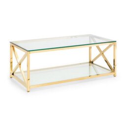 Oakham Monaco Coffee Table In Glass And Gold