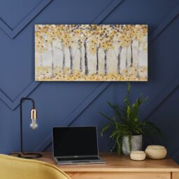 Arthouse Tree Ochre Canvas Art (H)40Cm X (W)80Cm - thumbnail 2