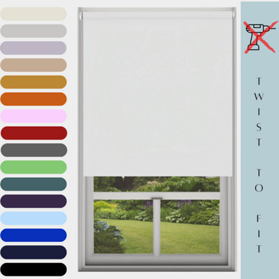 Caecus Blinds Mtm Blinds Outlet No Drill Blackout Roller Blind White 240Cmx210Cm - image 1
