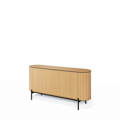 Arte Elegant Rotto 3 Sideboard Cabinet, Oak Vincenza & Eucalyptus Finish, Spacious Storage H820mm W1670mm D450mm - image 1