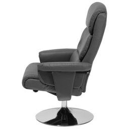 Beliani Massage Chair Legend With Footstool Faux Leather Grey - thumbnail 8