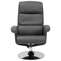 Beliani Massage Chair Legend With Footstool Faux Leather Grey - thumbnail 5