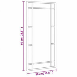 Vidaxl Wall Mirror Black 30X60 Cm Rectangle Iron - thumbnail 8