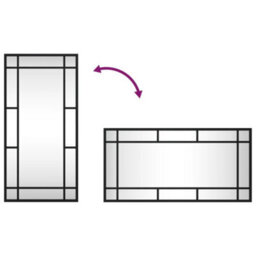 Vidaxl Wall Mirror Black 30X60 Cm Rectangle Iron - thumbnail 7