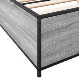 Berkfield Bed Frame Without Mattress Grey Sonoma 150X200 Cm King Size - thumbnail 7