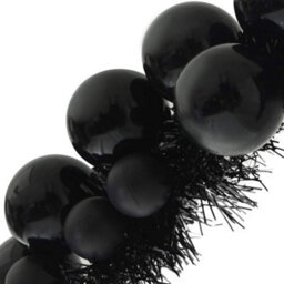 Vidaxl Christmas Ball Garland Black 186 Cm Polystyrene - thumbnail 6