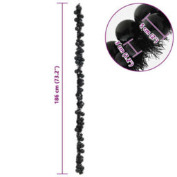 Vidaxl Christmas Ball Garland Black 186 Cm Polystyrene - thumbnail 3
