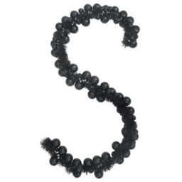Vidaxl Christmas Ball Garland Black 186 Cm Polystyrene - thumbnail 2