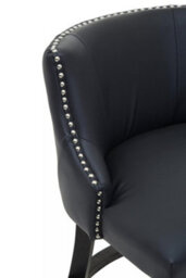 Orsina Black Bar Stool With Back, Velvet Seat Breakfast Bar Chair, Kitchen Stool With Footrest, Chair For Bar, Home - thumbnail 7