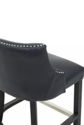 Orsina Black Bar Stool With Back, Velvet Seat Breakfast Bar Chair, Kitchen Stool With Footrest, Chair For Bar, Home - thumbnail 9