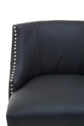 Orsina Black Bar Stool With Back, Velvet Seat Breakfast Bar Chair, Kitchen Stool With Footrest, Chair For Bar, Home - thumbnail 8