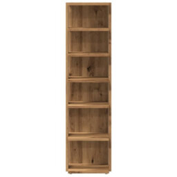 Berkfield Shoe Cabinet Artisan Oak 28X27X102 Cm Engineered Wood - thumbnail 4