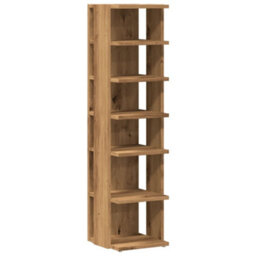 Berkfield Shoe Cabinet Artisan Oak 28X27X102 Cm Engineered Wood - thumbnail 2