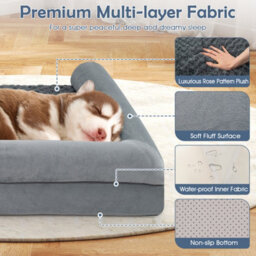 Costway Orthopedic Foam Dog Bed L Sized Large Pet Bed 113 X 90 X 18 Cm - thumbnail 4