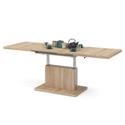 Heze Furniture Astrid 70 - 2 In 1 Extending Coffee / Dining Table - Sonoma Oak - thumbnail 7