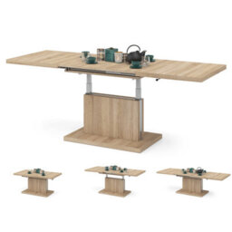 Heze Furniture Astrid 70 - 2 In 1 Extending Coffee / Dining Table - Sonoma Oak - thumbnail 2