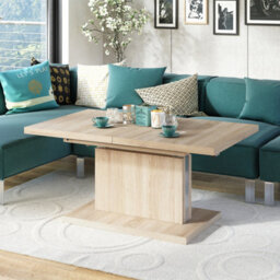 Heze Furniture Astrid 70 - 2 In 1 Extending Coffee / Dining Table - Sonoma Oak - thumbnail 4
