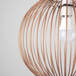 Valuelights Faraday Metal Basket Style Globe Ceiling Light Shade In Copper Effect Finish (D)30Cm - thumbnail 3