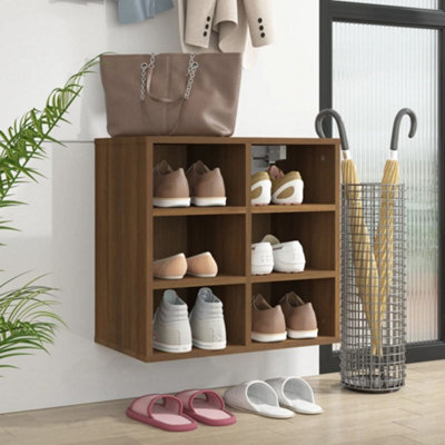 Berkfield Shoe Cabinet Brown Oak 52.5X30X50 Cm - image 1