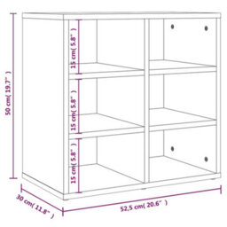 Berkfield Shoe Cabinet Brown Oak 52.5X30X50 Cm - thumbnail 9