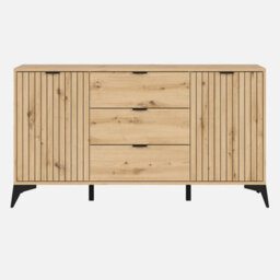 Heze Furniture Lammy 3 Drawers 2 Doors Sideboard 150Cm - Artisan Oak - thumbnail 3
