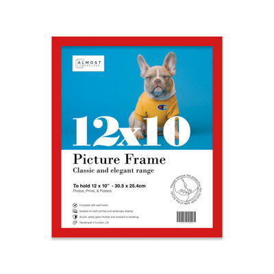 12X10 Red Picture Frame (30.5 X 25.4Cm) Poster, Photo, Artwork, Gallery Wall Or Print - image 1