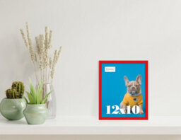 12X10 Red Picture Frame (30.5 X 25.4Cm) Poster, Photo, Artwork, Gallery Wall Or Print - thumbnail 2