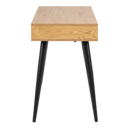 Wyld Haus Dresden Oak-Effect Office Desk, 3 Drawers, Matte Black Legs - thumbnail 5