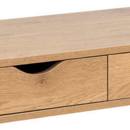 Wyld Haus Dresden Oak-Effect Office Desk, 3 Drawers, Matte Black Legs - thumbnail 9